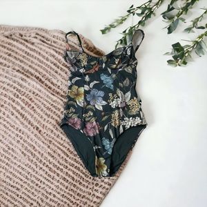 Onia green flower swimsuit NWOT